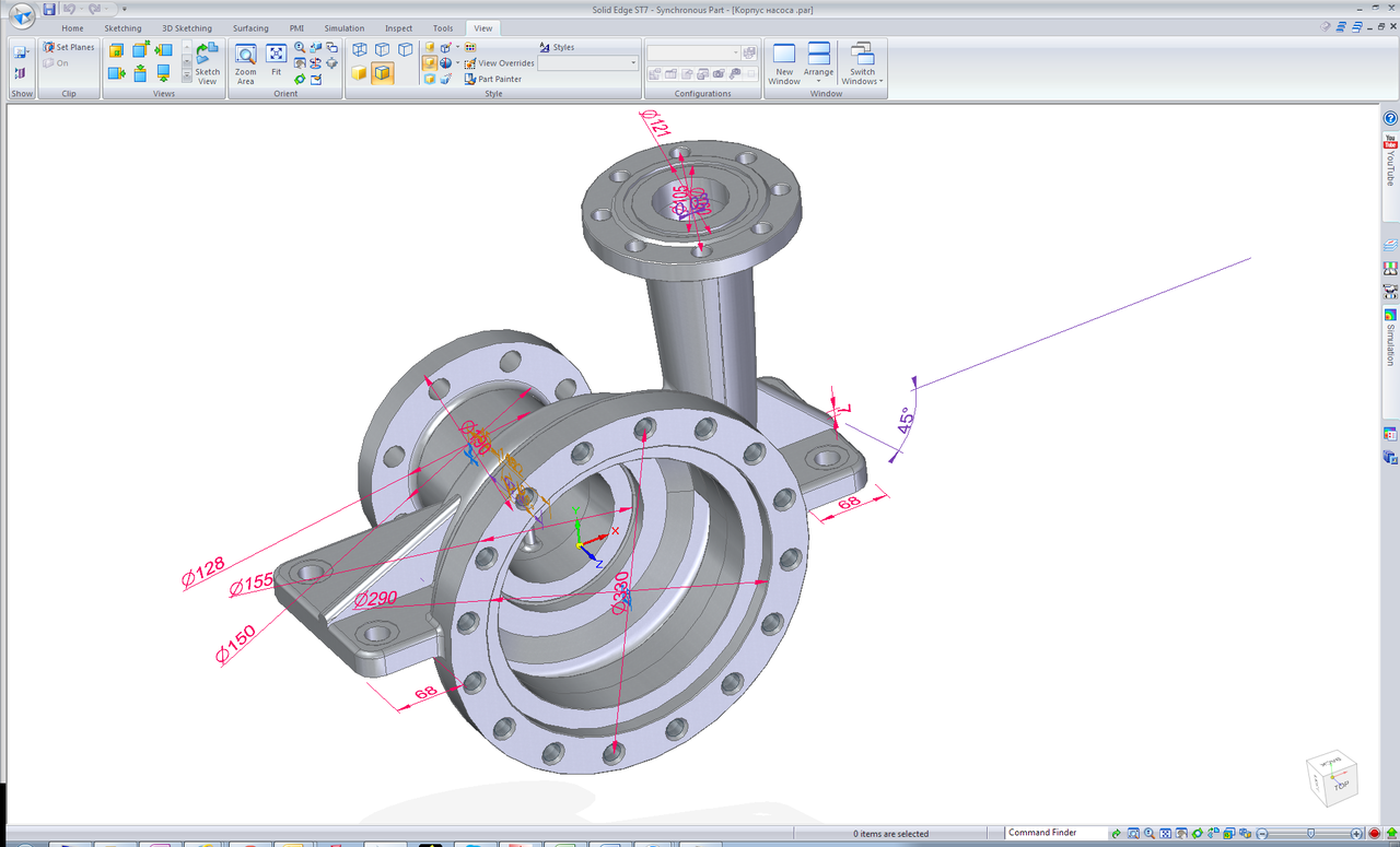 Как в solid edge сделать чертеж из 3d модели