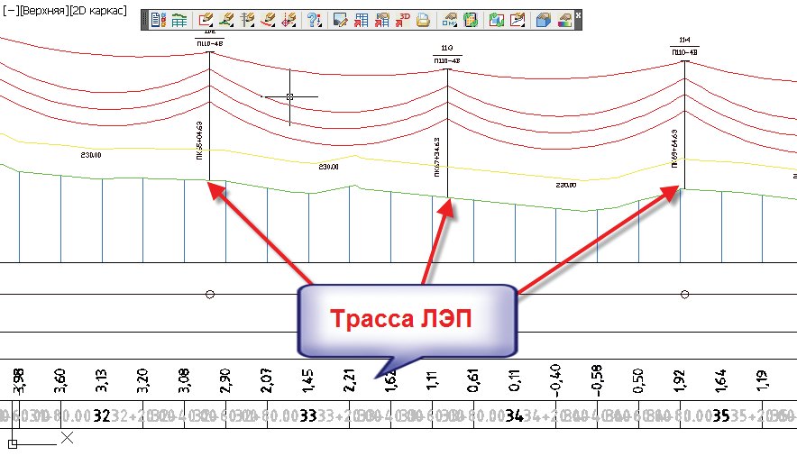 План трассы лэп