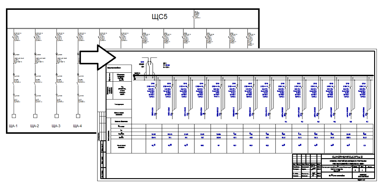 Однолинейная схема visio