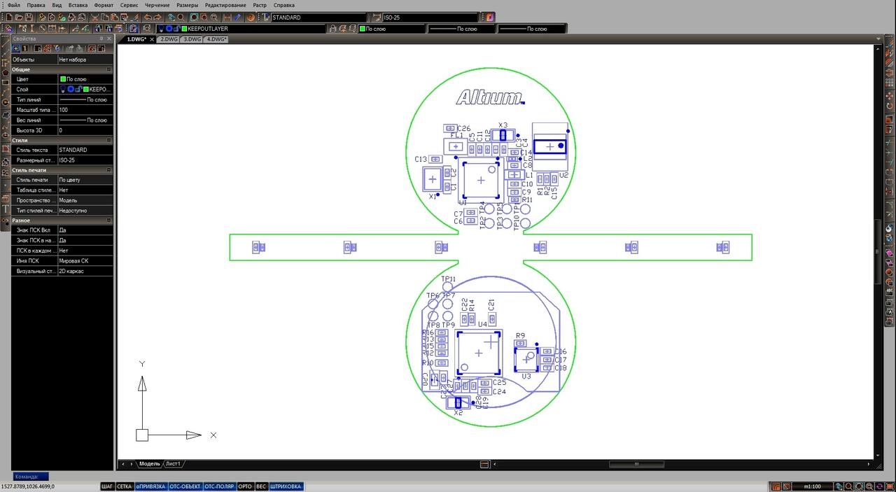 Чертеж печатной платы altium designer